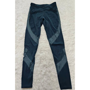 Sweaty Betty Women's Forest Green The Power Mesh Accent Workout Legging. Size XS